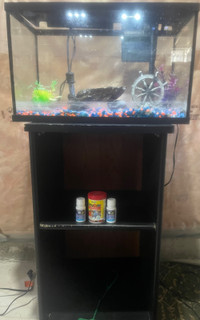 10 Gals - Fish Tank / Aquarium with Accessories & Stand. 