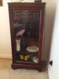 Antique Walnut Bookcasse or China Cabinet