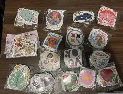 Many kinds of sticker packs Various prices and categories, roughly 2-5$ a pack depending. screenshot...
