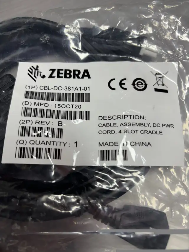 Zebra Power Adapter SAWA-58-90012A and Zebra - power cable CBL-D in Cables & Connectors in Cambridge - Image 4