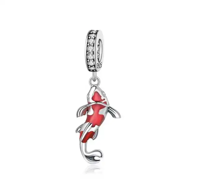 *New* Koi Fish 925 Silver Charm