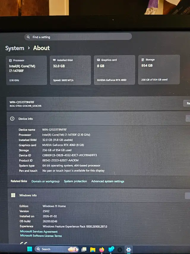 Gaming PC, rtx 4060 8gb, intel i7 (2.10ghz), 32gb ram, 1tb in Desktop Computers in City of Montréal - Image 4