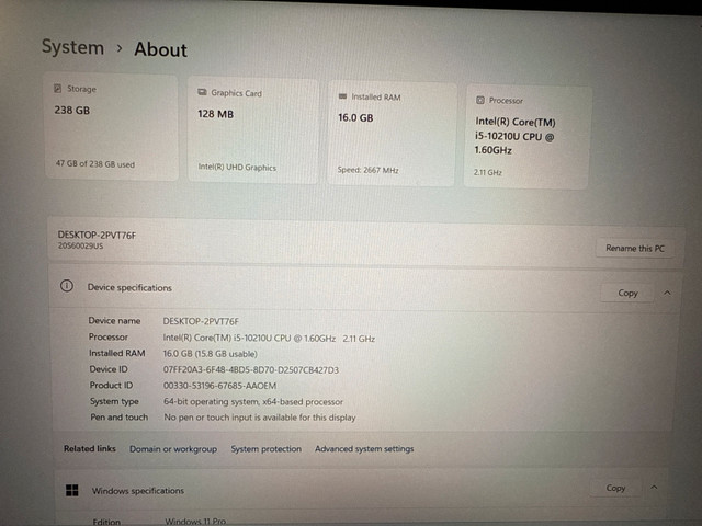 Lenovo Laptop  in Laptops in Kitchener / Waterloo - Image 2