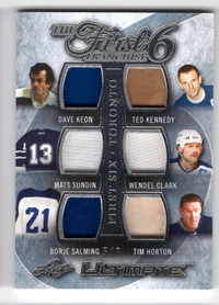 2015-16 Leaf The First Six Franchise Relics SALMING/SUNDIN/KEON