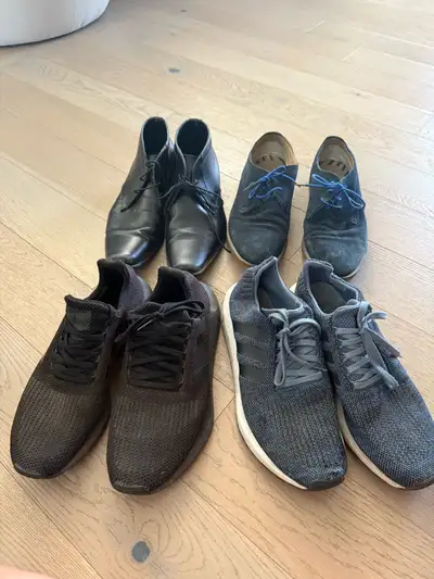 all for $20 -  adidas runners x2 & 2 dressier pairs of shoes, View more