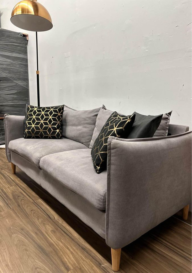70% OFF PREMIUM WEST-ELM GREY COUCH 3-SEATER MODERN FREE DELIVER in Couches & Futons in City of Toronto - Image 2