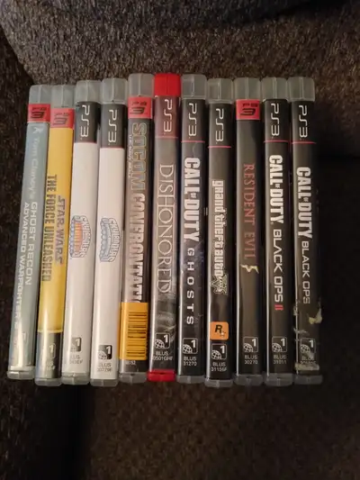 I'm selling 11 PS3 games most of them are $5 a piece let me know if you're interested. -ghost recon...