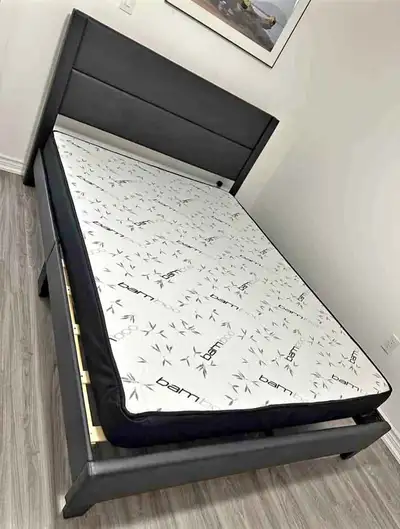 Queen Bedframe and Mattress, View more