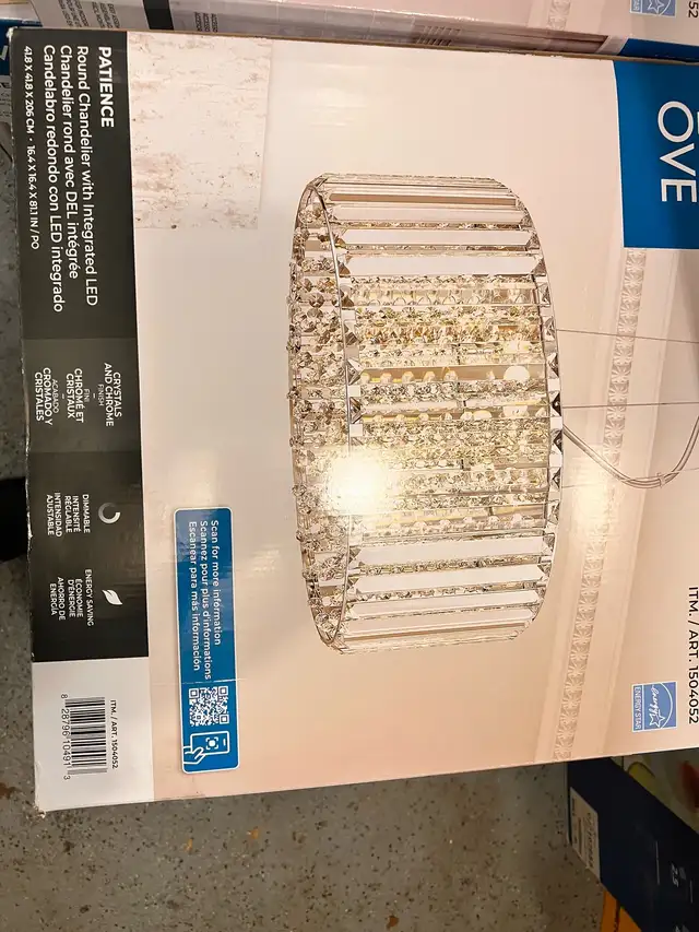 cristal & chrome chandelier Light fixture ceiling luminaire  in Indoor Lighting & Fans in Laval / North Shore - Image 9
