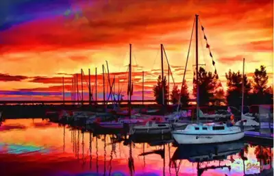 1977 Georgian 23’ sailboat. includes a recently maintained mercury 15 hp 2 stroke long shaft outboar...
