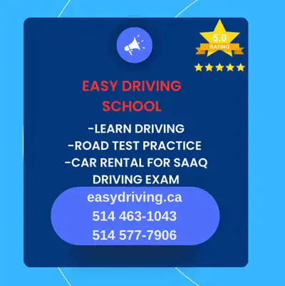Learn to Drive with Confidence – Easy Driving School! ⭐⭐⭐⭐⭐ Looking for the best driving school in t...