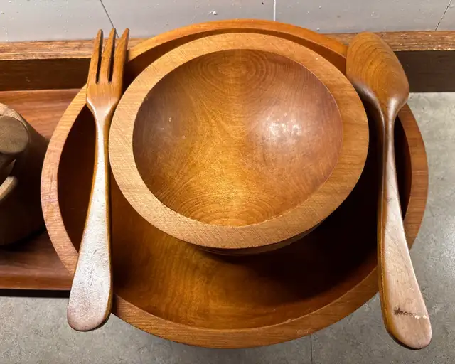 MCM Baribocraft Canada Solid Maple Salad Set (7 Pieces)  547501720816199685