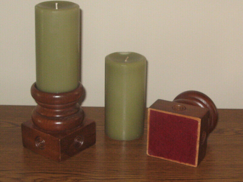 WOODEN CANDLE HOLDERS // CANDLES Home Décor & Accents Edmonton Kijiji