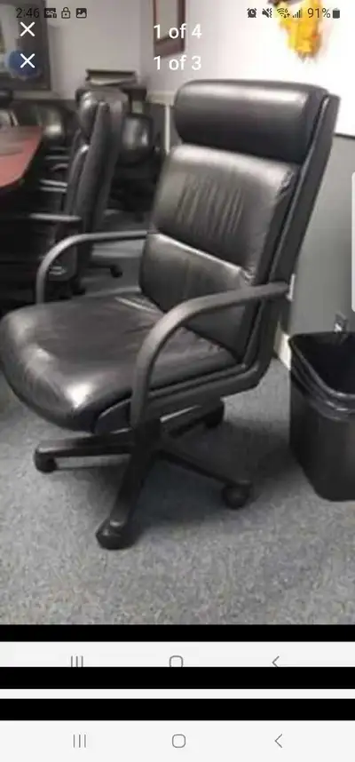 Leather Executive Swivel Chair with ergonomic arm, View more