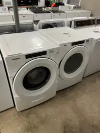  Whirlpool big drum front load electric washer dryer set White