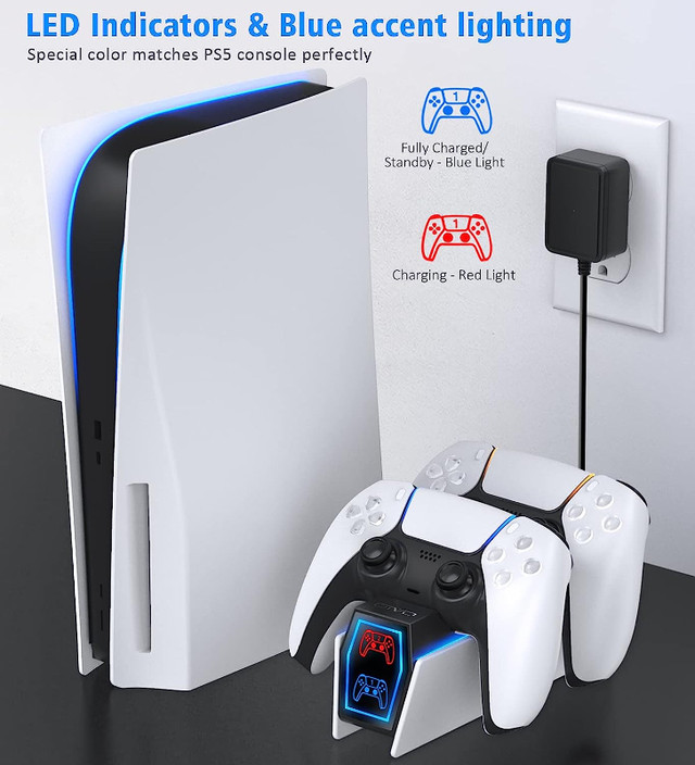 PS5 Controller Charger, Bejoy PS5 Charging Station for Dualsense in Arts & Collectibles in Markham / York Region - Image 3