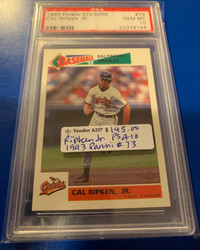 Cal Ripken Jr. PSA 10 Panini #73 1993 Baseball Showcase 320