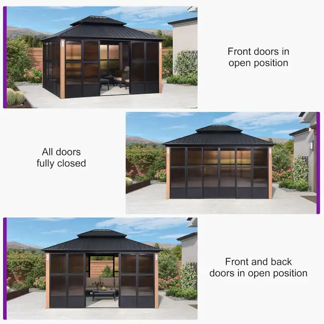 save $4250: PURPLE LEAF  Sunroom Patio Hardtop Gazebo Double Top in Other in Mississauga / Peel Region - Image 2