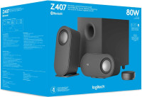 Logitech Z407 Bluetooth Computer Speakers with Subwoofer and Wir