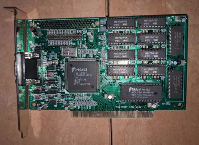 ✅ Vintage Trident TGUI9440 16-bit ISA VGA Video Card, View more