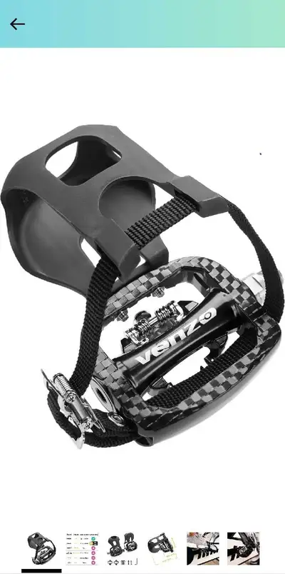 VENZO Peloton Bike Pedal Toe Clips Cage Compatible with Shimano, View more