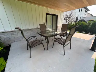 Ensemble patio extérieur 5 pièces table/chaises en aluminium, View more
