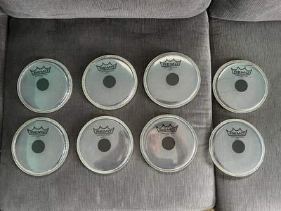 (8) Remo CS black dot heads, brand new, View more