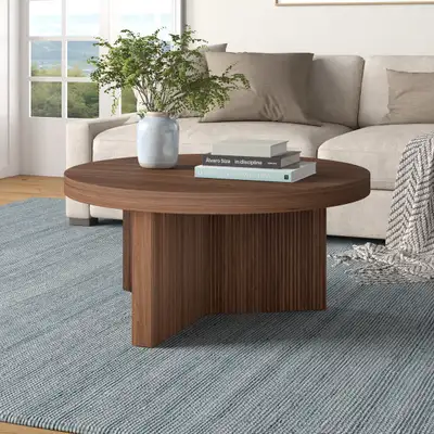 Round Walnut Coffee Table, View more