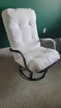 White lounge swivel chairs