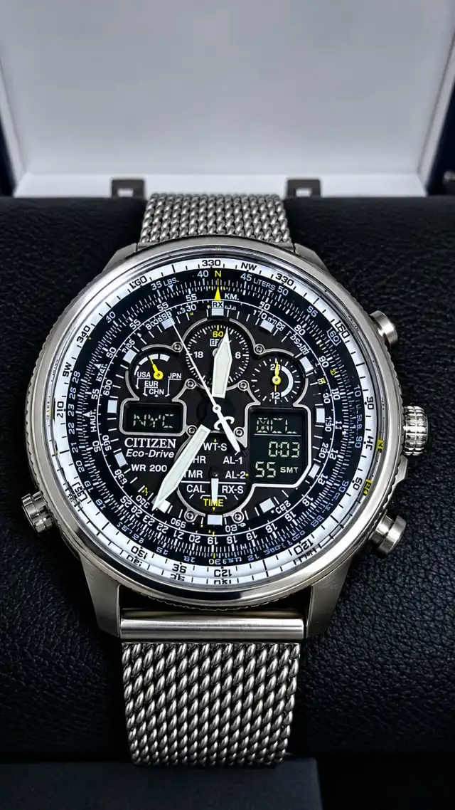 Citizen Men's Promaster Navihawk A-T Eco-Drive Pilot Atomic Watch