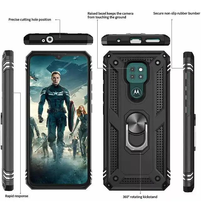 Leyi Shock Motorola Moto G9/E7 Plus Play Case 2 Tempered Glass in Other in London - Image 4