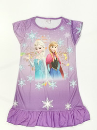 Frozen Elsa Anna Olaf Princess Girls Nightgown Pajamas Dress 