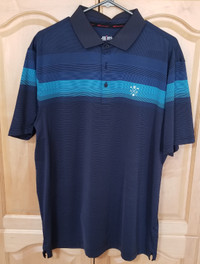 Men's No.99 Wayne Gretzky Golf Polo Shirt - Size L Blue NEW
