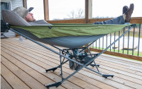 Mock ONE Compact Portable Folding Hammock with Stand navy