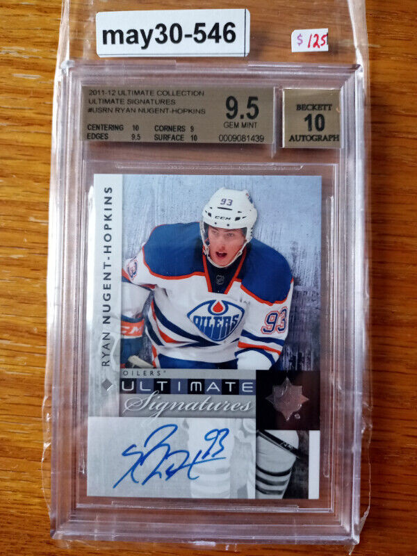 2011-12 UD ULTIMATE COLLECTION SIGNATURES RYAN NUGENT HOPKINS in Arts & Collectibles in St. Catharines