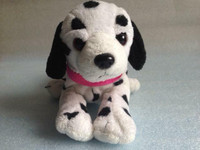 Puppy Dog Black & White Spots Plush Stuffed Animal Toy 7"