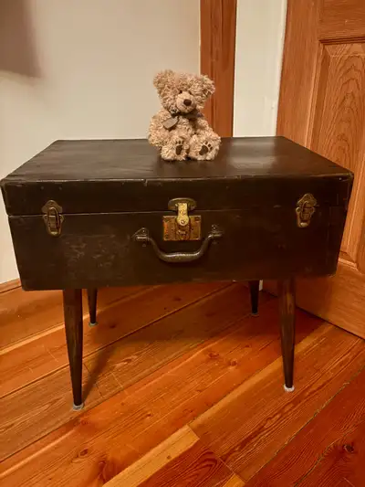 Upcycled suitcase table , View more