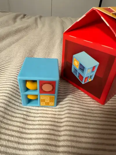 McDonald’s happy meal toy: mini blue play place block figure, View more