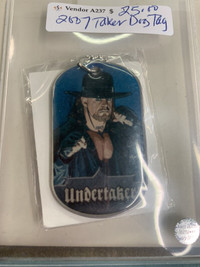 The Undertaker Dog Tag WWE WWF UK Wrestling Booth 264