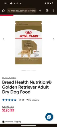 Royal Canin Golden Retriever dry food. 13.6 kg