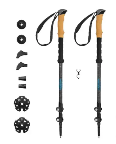 Brand New Cascade Mountain Carbon Fiber Hiking Trekking Poles, View more
