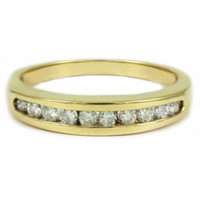 14k Yellow Gold diamond band (10 diamonds,0.35ct tdw) #00009331