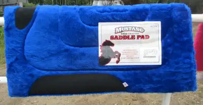 Brightly coloured fleece pad, made in USA, located Dawson Creek, View more