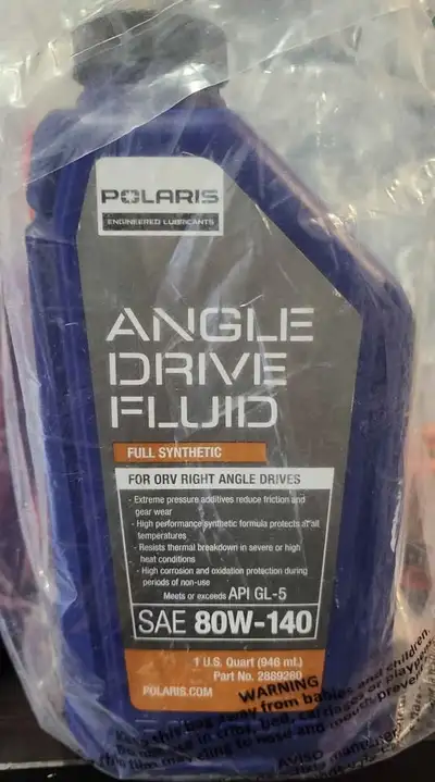 Polaris Angle Drive Differential Fluid, for ORVs, 2876160, 1 Quart Still sealed and in its shipping...