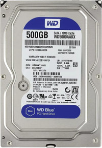 Western Digital 500GB WD5000AAKX SATA 3.5" Hard Drive