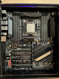Intel X299 motherboard and Core i9 7960X workstation
