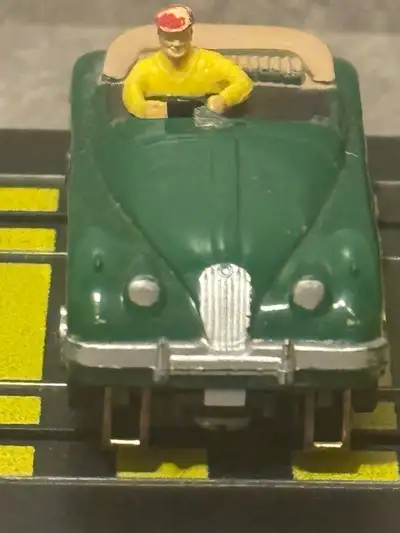Aurora t-Jet Green Convertible JaguarHO Slot Car(no Windshield), View more