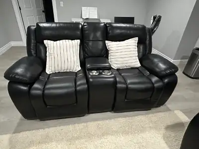 3 piece faux leather reclining set $500, View more