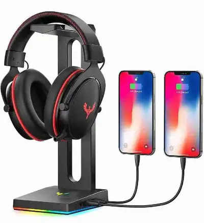 Blade Hawks RGB Headphone Stand, Gaming Headphone Stand with 2 U, View more