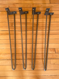 4 steel hairpin table legs